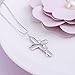 925 Sterling Silver Cubic Zirconia Faith Hope Love Cross Pendant Necklace for Women Christian Easter Gifts Jewelry, Box Chain 18 Inch (Cross1)