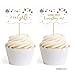 Andaz Press Lavender Purple Gold Glitter Girl Baby Shower Party Collection, Fancy Frame Cupcake Topper DIY Party Favors Kit, 18-Pack