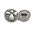 Bezelry 12 Pieces Baby Angel Oval Antique Silver Color Metal Shank Buttons. 18mm X 15mm