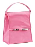 Eunichara Basic Cooler Lunch Bag Foldable with Thermal Insulated Lining Reusable (Cooler/Warmer) - Pink