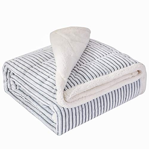 Bood Sherpa Weighted Blanket 15 Pounds, Plush Fleece Minky 15 lb