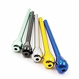 Nasal Vacuum Style, Sniffer Snorter Straw, Metal Tube, 5-pack Mixed Color