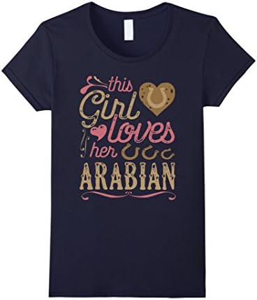 Women's Arabian Horse Shirt - Arabian Horse Lover Tee Gift Tshirt XL Navy