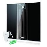 Deik Weight Scale, High Precision Digital Body Weight Bathroom Scale with Body Tape Measure, Large Backlight LCD Display, Step-On Technology, 180kg/400lb/28st, 2X AAA 1.5V AAA Batteries Included