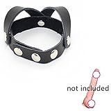 Demarkt Leather Scrotum Stretcher Cock Ring Bondage Kits Restraint Sets Romance BDSM Flirting Sex Toy Sensuality Products Black