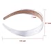 SIQUK 14 Pieces Satin Headbands White Ribbon Headband 1 Inch Plain DIY Hair Headbands for Women and Girls