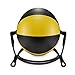 KUYOU Boxing Double End Speed Ball,Leather Boxing Ball Speed Training Ball Double-end Bags Include 2pcs Ring Locking for Training Gym Exercise Agility - Yellow + Black