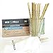 Ecofella 8” Reusable Bamboo Drinking Straws | 10 Pack Incl. Cleaning Brush And Storage Bag | Plant 5 Trees For Free | Incl. Zero Waste Ebook | Natural, Ecofriendly, And Organic Replacement For Plastic