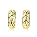 Jonline24h Luxury Girl Ladys Womens Copper 18ct Yellow Gold Plated Jewelry Crystal Wedding Hoop Earrings New