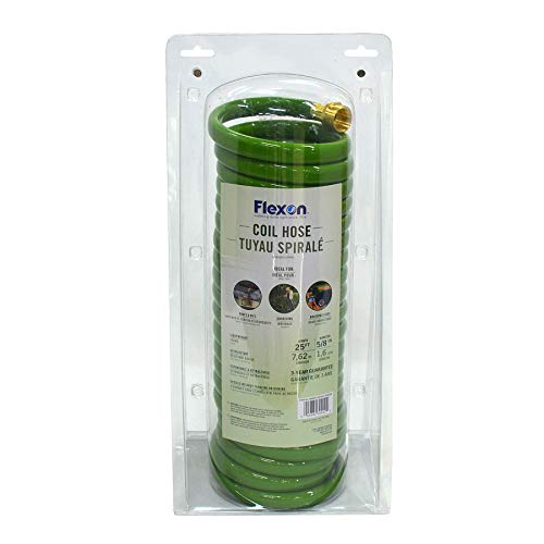 Flexon CH5825 Coil Garden Hose, 25ft, Green