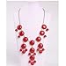 Jane Stone Fashion Red Bubble Necklace Gold Tone Bib Collar Necklace for Women (Fn0508-S-Red)