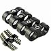 -8AN Hose Separator Clamp - Fuel line Mounting Clamps,Aluminum Hose Fitting Adapter, Great for 1/2 Fuel Hose, Oil Line, Brake Line, Water Pipe and Gas Line,4Pcs/Pack,Black