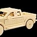 PONTE COLLECTION 3D Wooden Puzzle Building Kit Pickup Truck Car Model Wood Best Gift for Kids 23-pcs (Pickup Truck)