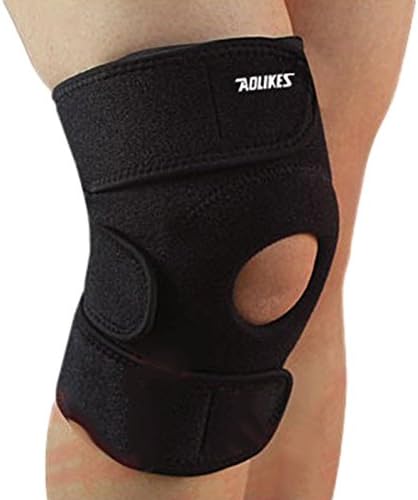 Pansupply 1 pc Adjustable sports training elastic knee support brace knee pads safety guard