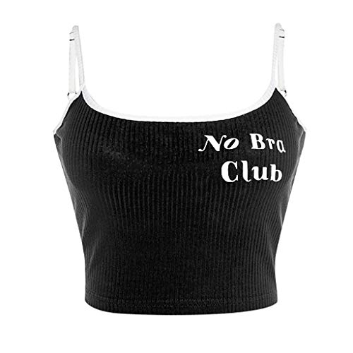Fashion Womens Sexy Print Tank Top Vest Off Shoulder Halter Blouse T-Shirt Black - Thumbnail 4