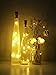 LoveNite Wine Bottle Lights with Cork, 15 Pack Battery Operated 10 LED Cork Shape Silver Wire Colorful Fairy Mini String Lights(No Bottles) for DIY, Party, Christmas, Wedding Decor (Warm White)