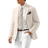 Men's Blazer Suits Casual Linen Sport Coats Jacket for Men Slim Fit Suit Jacket Lightweight Sports Jacket