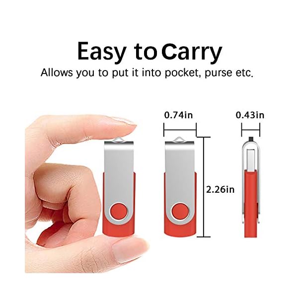 TOPESEL USB Stick 32GB 5 Stück Memory Sticks USB 3.0 Speicherstick USB Flash Laufwerk Flash Drive 360° Drehbar Design… – Bild 8
