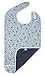 Shorewood Medical Adult Bib for Eating, Waterproof Clothing Protector with Crumb Catcher. Machine Washable (blue-wide)