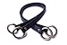 Wento Pair 24 inches Vinyl Leather Black Purses Straps with Big O Ring(1 1/4'' Inner Size) End,Vinyl Leather Bag Handles,Replacement Purse Straps,Black Handbag Bag Wallet Straps WT100 (Black)