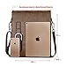 Men Shoulder Bag Waterproof Leather Small Crossbody Bag for iPad(brown)