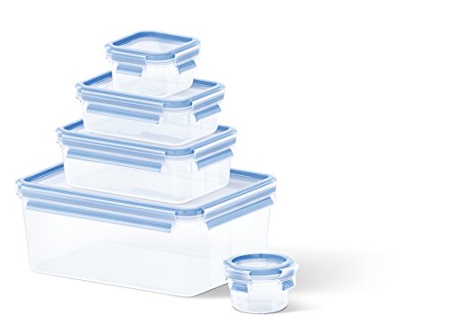 Emsa Clip and Close 5 Piece Storage Set, 5, 8.5, 18.5, 34, 125-Ounces