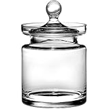Barski - Glass - Cookie Jar - Candy Box - 6H Glass - Clear