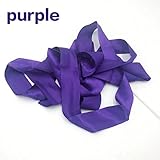 4m Dance Ribbon Wand Gym Rhythmic Art Gymnastic Ballet Streamer Twirling Rod (purple)