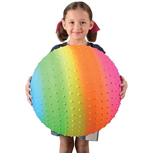 Jumbo Large Rainbow PVC Knobby Playground Ball (1)
