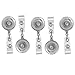 5 Pack - Translucent Retractable Badge Reel with Belt Clip - Cute Clear Slide On Badge Extender/Holder with Vinyl I'd Strap for Nurse Name Tags, Work Key Cards, DIY Craft by Specialist ID (Clear)