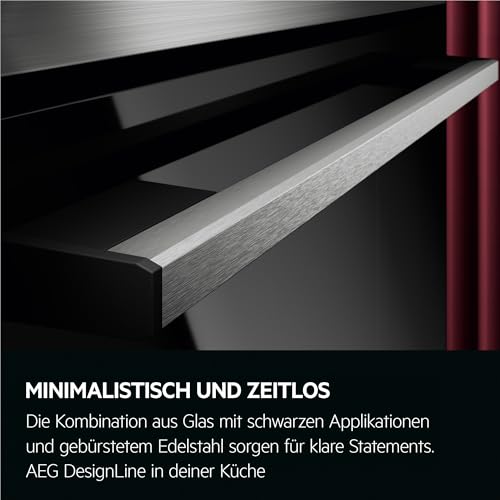 AEG Einbaubackofen, Serie 5 Ringheißluft: Gleichmäßige Garergebnisse auf 3 Ebenen, Pyrolyse Selbstreinigung, 45 Automatikprogramme, LED-Touchdisplay, Schnellaufheizung, Edelstahl, OU5PB40WSM 6