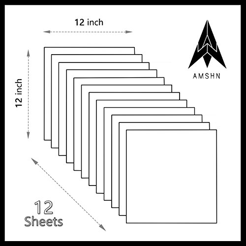 Heat Transfer Vinyl White, Iron on HTV Bundle Supplies for T Shirts, Fabric, Clothing - 12" x 12" - 12 Sheets Works with Cricut, Silhouette Cameoand and Other Cutter Machines - Thumbnail 3
