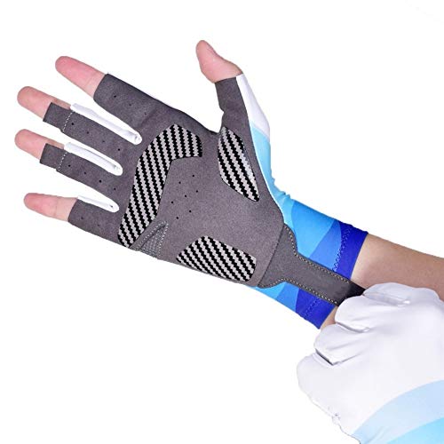 XuCesfs Angel-Handschuhe, Halbfinger-Handschuhe für Männer und Frauen, Schutzhandschuhe für Segeln, Angeln, Bootfahren… – Bild 4