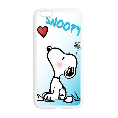 Cartoon Series, Snoopy Black / White Custom TPU Snap On Case For iphone 6 plus (5.5 inch)
