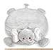 Bearington Baby Lil’ Spout Tummy Time Mat, 30 x 30 Inch Elephant Plush Stuffed Animal Blanket, Baby Elephant Nursery Décor