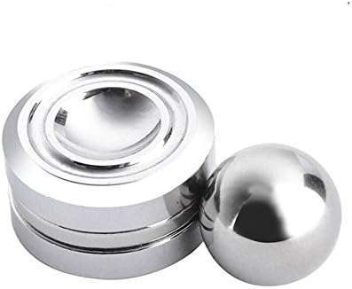 Orbiters Ball Fidget Toy Polar Spinner EDC Focus Toy Great for Kids and Adults Autism, ADD, ADHD, Stress and Idle Hands Silver