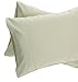 Amazon Brand – Pinzon 400 Thread Count Egyptian Cotton Sateen Hemstitch Pillow Cases - Set of 2, Standard, Sage