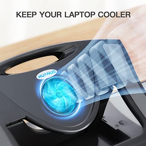 HUANUO Lap Desk with Cooling Fan, Laptop Lap Desk with 5 Adjustable