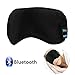 Bluetooth Sleeping Eye Mask Headphones, LC-dolida Wireless Music Bluetooth Sleep Eye Shades Headset Earphone Built-In Speakers Microphone Washable Black