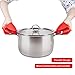Silicone Heat Resistant Cooking Pinch Mitts, Mini Oven Mitts, Gloves, Cooking Pinch Grips, Pot Holder and potholder for kitchen, by Topshome(Red)