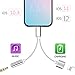2 in 1 Lightning Adapter Compatible with iPhone XS Max/XS/XR/X/6S/7/7 Plus/8/8 Plus, Compatible iPhone Adapter/Splitter, 2-Port Headphone Audio and Charger Adapter,Compatible iOS 10.3, iOS 11 or Later