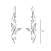 Glamorousky Butterfly in Flower Earrings with Silver Austrian Element Crystals and Crystal Glass