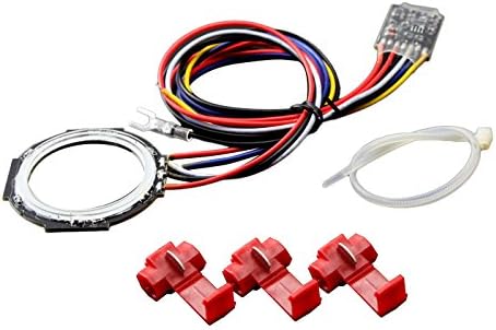 Led スキャナー 宅配便送料無料 リング ホンダ車 汎用 赤 青 ダミーセキュリティ 38 5mm用