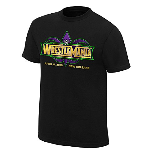Wwe wrestlemania 34 logo t-shirt black small