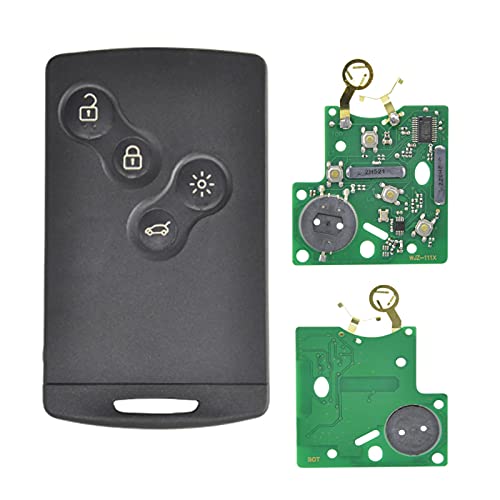 433MHz PCF7952 Chip 4 Buttons Car Remote Key Card For Renault Koleos Smart Card 2008-2011 Keyless Full Intelligent