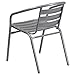 Flash Furniture Lila 4 Pack Silver Metal Restaurant Stack Chair with Aluminum Slats