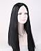 ATOZWIG Sexy Women New Cosplay Party Long Straight NO Bangs Natural Black Hair Cosplay Wigs Costume Party Fancy Wigs