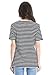 Bearsland Maternity Women's Striped Short Sleeves Maternity Nursing Top BB022,Dark Black/White,X-Large