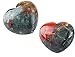 Rockcloud Healing Crystal Africa Bloodstone Heart Love Carved Palm Worry Stone Chakra Reiki Balancing(Pack of 2)