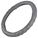 Motor Trend Premium Leatherette Car Seat Covers - Charcoal Gray PU Leather w/ Comfort Grip Steering Wheel Cover